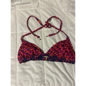 Marc by Marc Jacobs Swimwear Pink Blue Leopard Cheetah Bikini Top Size Small